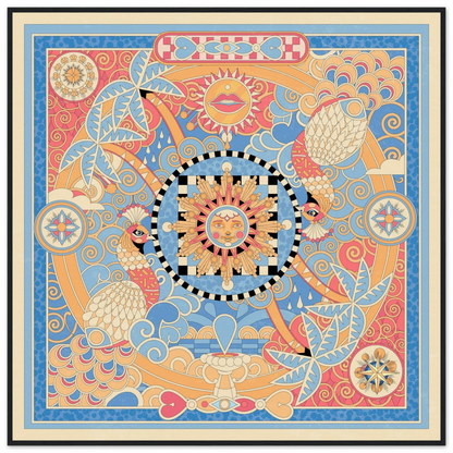 Affiche Tropical Square — Géométrie Maximaliste par YOAZ Paris